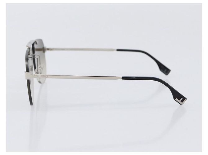 FENDI randlose Sonnenbrille Metall Black Auth BA15677M Schwarz - Ansicht 4