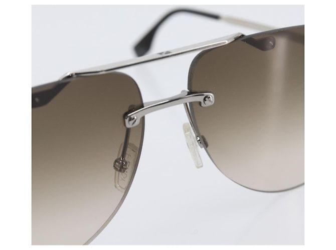 FENDI randlose Sonnenbrille Metall Black Auth BA15677M Schwarz - Ansicht 8