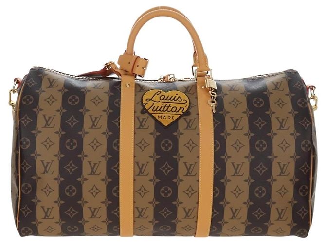 Borsa LOUIS VUITTON HUMAN MADE NIGO Keepall Bandouliere 50 M45967 LV Auth 202900SM Monogramma - vista 13