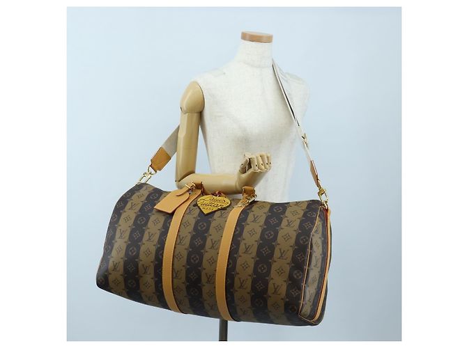 Borsa LOUIS VUITTON HUMAN MADE NIGO Keepall Bandouliere 50 M45967 LV Auth 202900SM Monogramma - vista 29