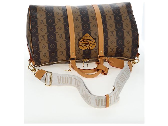 Borsa LOUIS VUITTON HUMAN MADE NIGO Keepall Bandouliere 50 M45967 LV Auth 202900SM Monogramma - vista 8