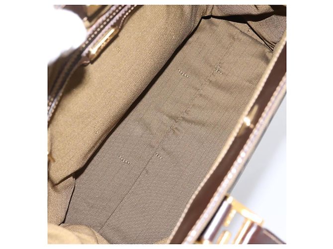 Borsa a mano FENDI Zucca Canvas Nero Marrone Auth 203801V - vista 15