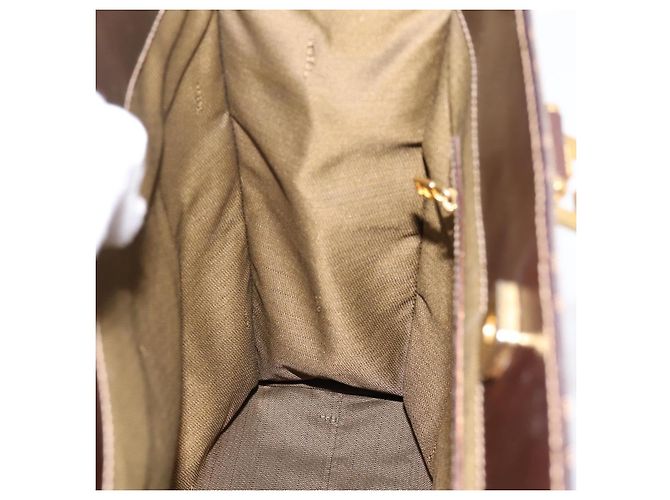 Borsa a mano FENDI Zucca Canvas Nero Marrone Auth 203801V - vista 17