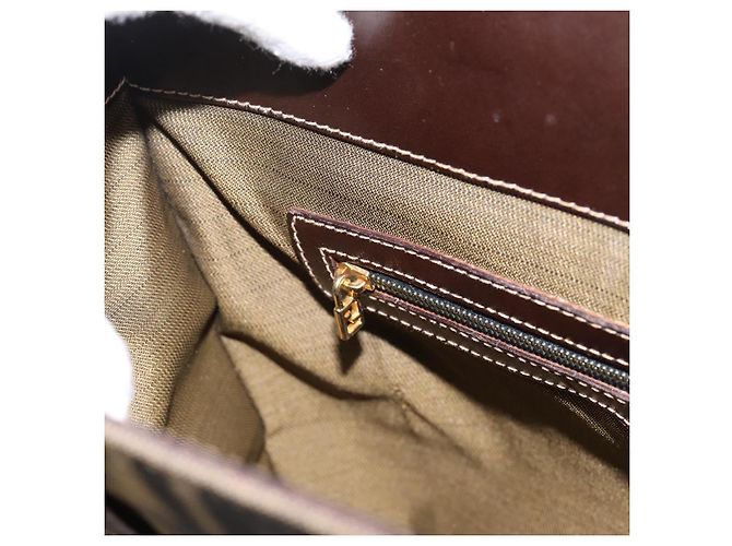 Borsa a mano FENDI Zucca Canvas Nero Marrone Auth 203801V - vista 18