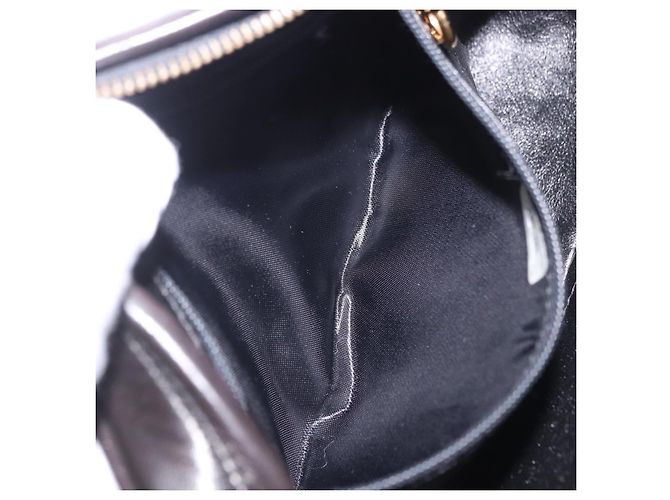 Borsa a tracolla CHANEL Matelasse con catena in pelle d'agnello nera e oro CC Auth 200580V Nero D'oro - vista 20