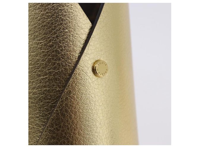 LOUIS VUITTON Monogram Pocrayon Gaston Pen Case Gold LV Auth 202723A Dorado Monograma - vista 8