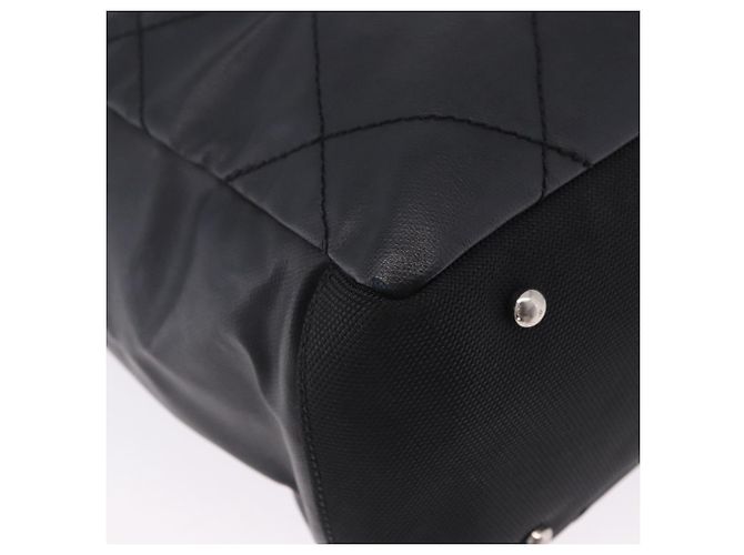 Borsa a mano CHANEL Paris Biarritz PVC Canvas Black Silver CC Auth 202681V Nero Argento - vista 12