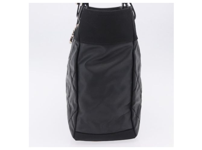 Borsa a mano CHANEL Paris Biarritz PVC Canvas Black Silver CC Auth 202681V Nero Argento - vista 4
