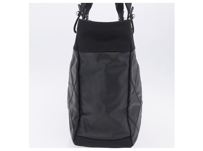 Borsa a mano CHANEL Paris Biarritz PVC Canvas Black Silver CC Auth 202681V Nero Argento - vista 5