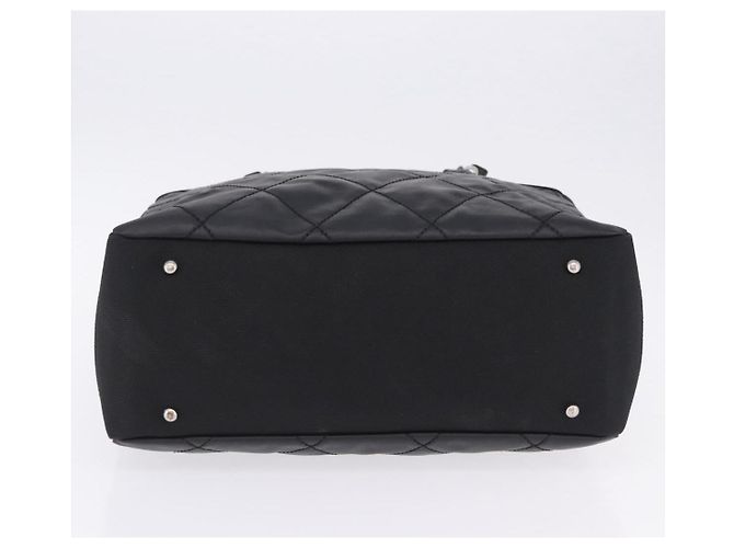 Borsa a mano CHANEL Paris Biarritz PVC Canvas Black Silver CC Auth 202681V Nero Argento - vista 9