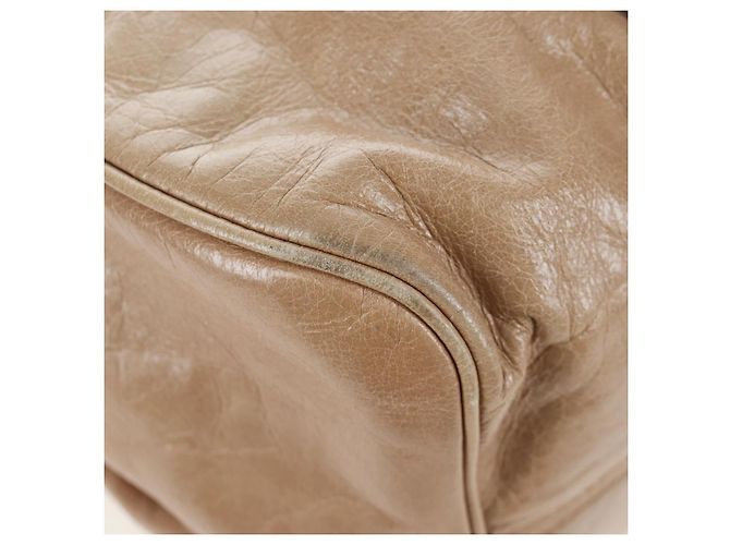 Borsa Miu Miu Vitellolux 2way Beige Gold Auth 203013V D'oro - vista 16