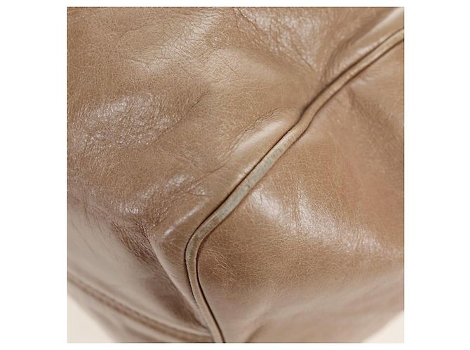 Borsa Miu Miu Vitellolux 2way Beige Gold Auth 203013V D'oro - vista 17