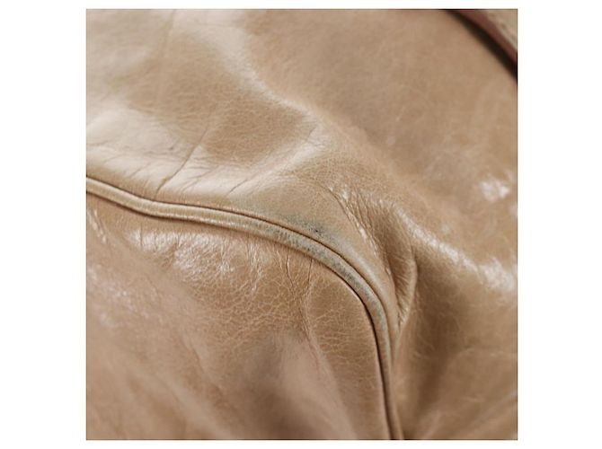 Borsa Miu Miu Vitellolux 2way Beige Gold Auth 203013V D'oro - vista 18