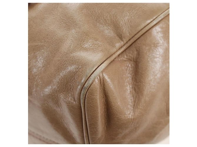 Borsa Miu Miu Vitellolux 2way Beige Gold Auth 203013V D'oro - vista 19