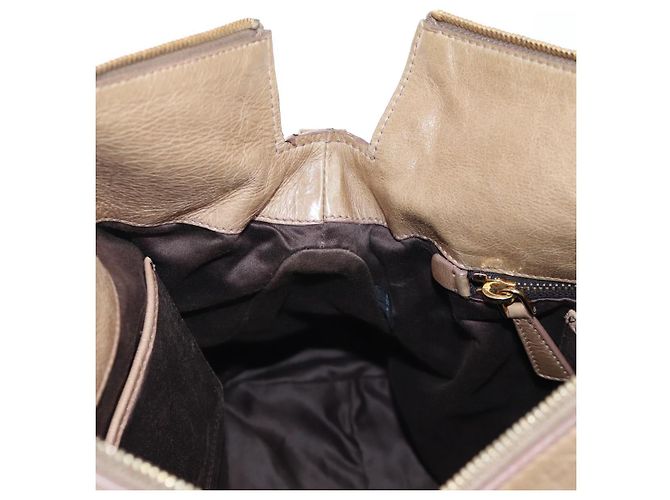 Borsa Miu Miu Vitellolux 2way Beige Gold Auth 203013V D'oro - vista 23