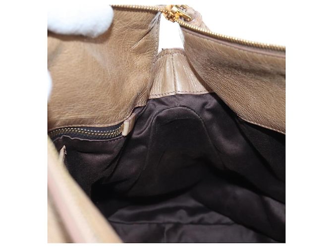 Borsa Miu Miu Vitellolux 2way Beige Gold Auth 203013V D'oro - vista 24