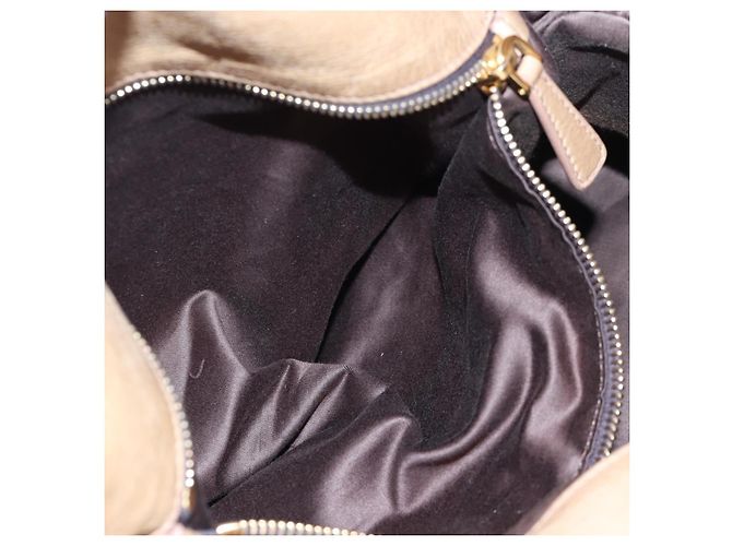 Borsa Miu Miu Vitellolux 2way Beige Gold Auth 203013V D'oro - vista 27