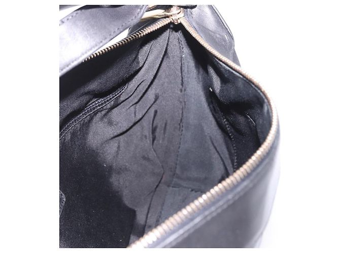 CHANEL Choco Bar Schultertasche aus Lammleder Schwarz Gold CC Auth 200511V Golden - Ansicht 18