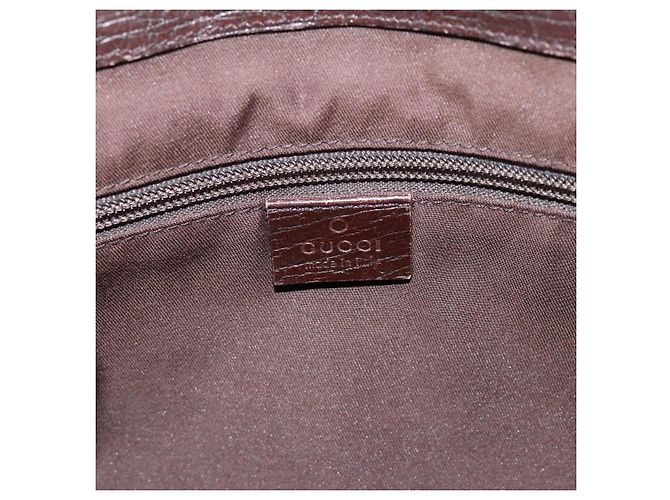 Borsa Tote GUCCI GG Supreme PVC Beige Silver 141976 Auth 202691 Argento - vista 16
