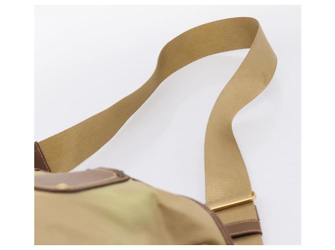 PRADA Handtasche Nylon Leder 2way Beige Gold Auth 203008 Golden - Ansicht 11