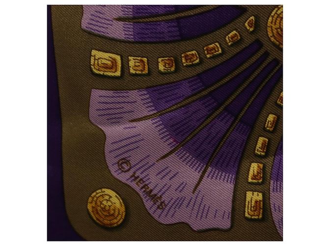 Hermès HERMES Carre 90 Seidentuch Braun Auth bs37040 - Ansicht 11