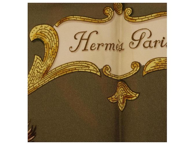 Hermès HERMES Carre 90 Seidentuch Braun Auth bs37040 - Ansicht 12