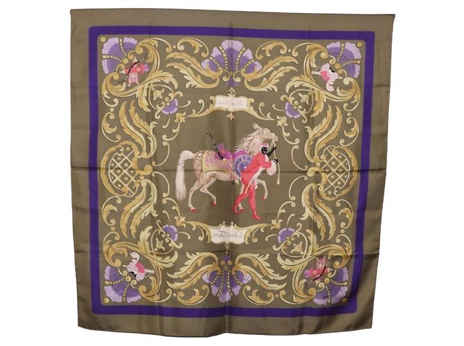 Hermès HERMES Carre 90 Seidentuch Braun Auth bs37040 - Ansicht 13