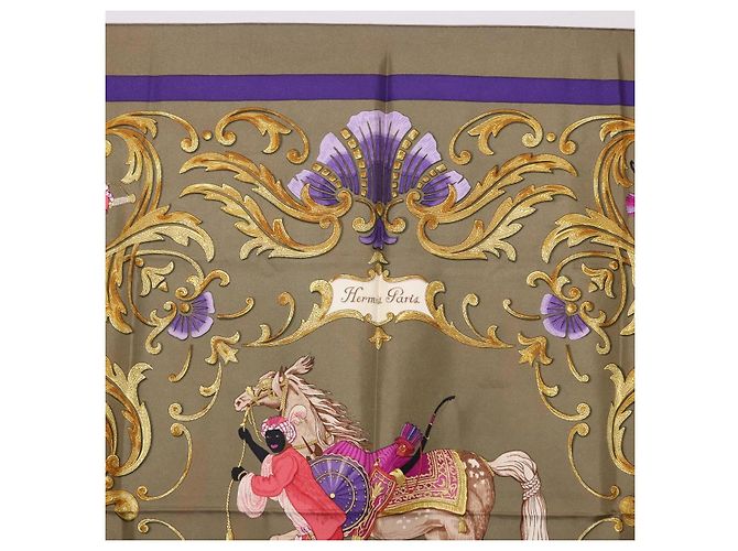 Hermès HERMES Carre 90 Seidentuch Braun Auth bs37040 - Ansicht 3