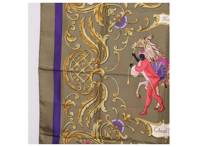 Hermès HERMES Carre 90 Seidentuch Braun Auth bs37040 - Ansicht 5
