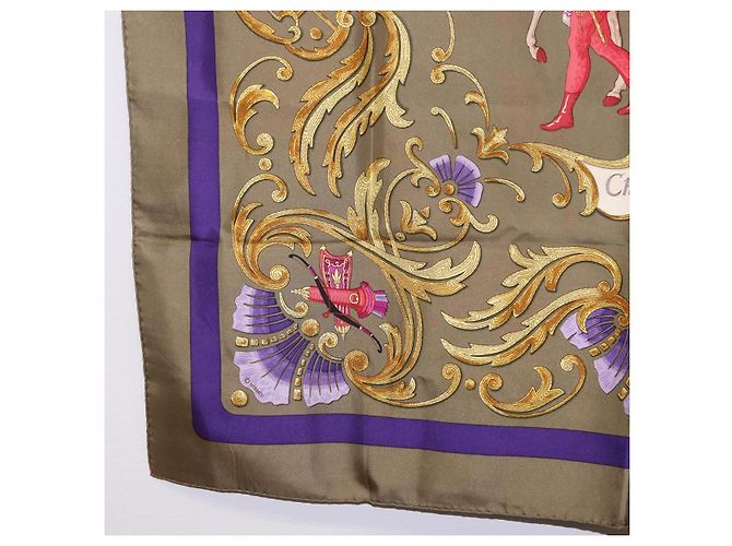 Hermès HERMES Carre 90 Seidentuch Braun Auth bs37040 - Ansicht 8