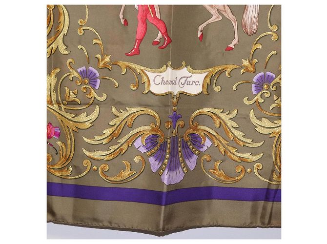 Hermès HERMES Carre 90 Seidentuch Braun Auth bs37040 - Ansicht 9