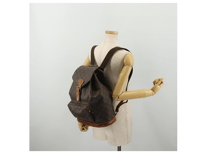 Zaino LOUIS VUITTON Monogram Montsouris GM M51135 LV Auth 198914 Monogramma - vista 28