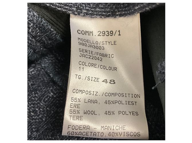 Autre Marque Eleventy Navy Blue Wool Tweed Blazer - view 5