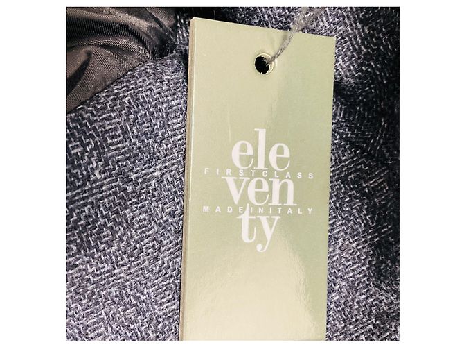 Autre Marque Eleventy Navy Blue Wool Tweed Blazer - view 6