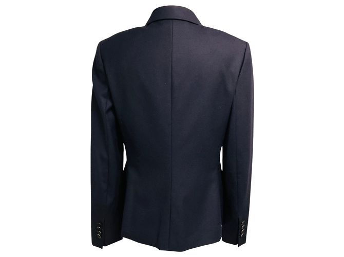 Brioni Navy Blue Silk Lined Two Button Wool Blazer Jacket - view 3