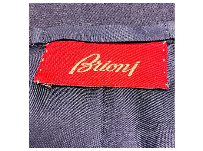 Brioni Navy Blue Silk Lined Two Button Wool Blazer Jacket - view 4