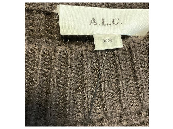 A.L.C. Lennox bestickter Merino-Wollstrickpullover in Braun - Ansicht 4