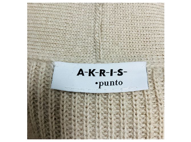 Akris Punto Beige Strickcardigan aus Kaschmir und Wolle - Ansicht 4