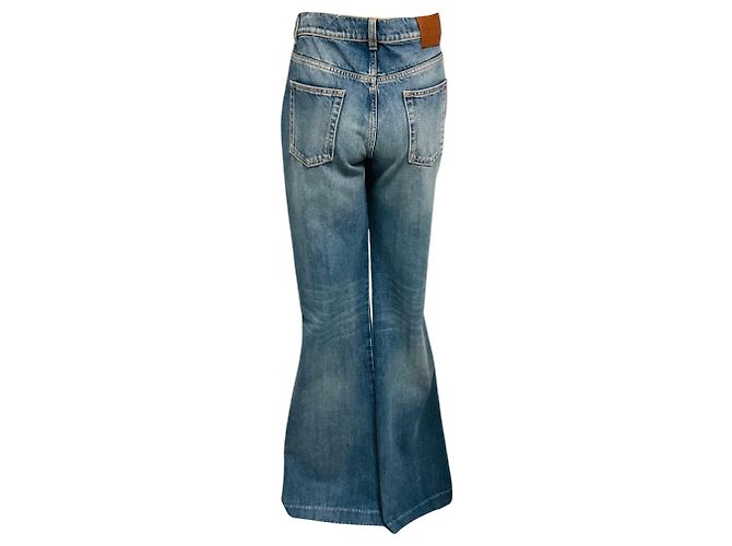 Alexander Mcqueen Vaqueros Bootcut de Tiro Alto en Denim Azul McQueen - vista 3