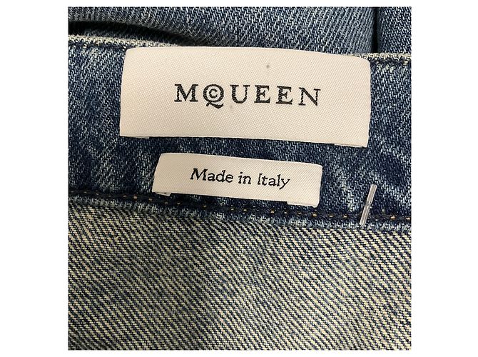 Alexander Mcqueen Vaqueros Bootcut de Tiro Alto en Denim Azul McQueen - vista 4