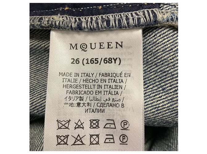 Alexander Mcqueen Vaqueros Bootcut de Tiro Alto en Denim Azul McQueen - vista 5