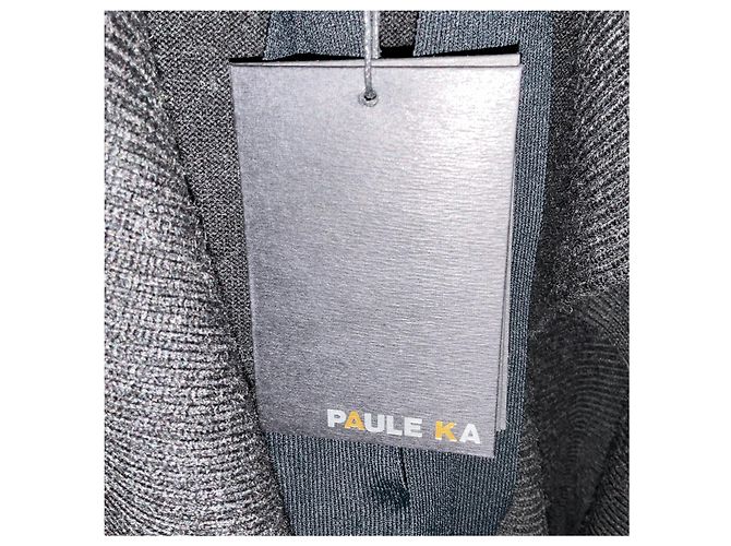 Paule Ka Cropped Wollstrick-Cardigan in Anthrazitgrau - Ansicht 5