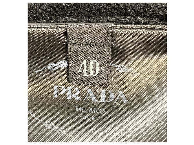 Prada schwarzer Kaschmir-Strick-Poloshirt mit langen Ärmeln - Ansicht 5
