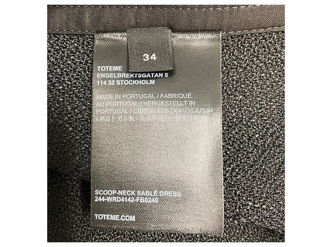 Totême Toteme Black Sable Kleid mit Rundhalsausschnitt Schwarz - Ansicht 5