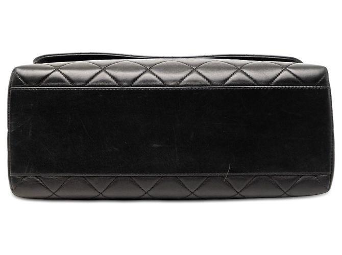 Bolsa Chanel Kelly Top Handle em pele de cordeiro acolchoada preta Preto - vista 3