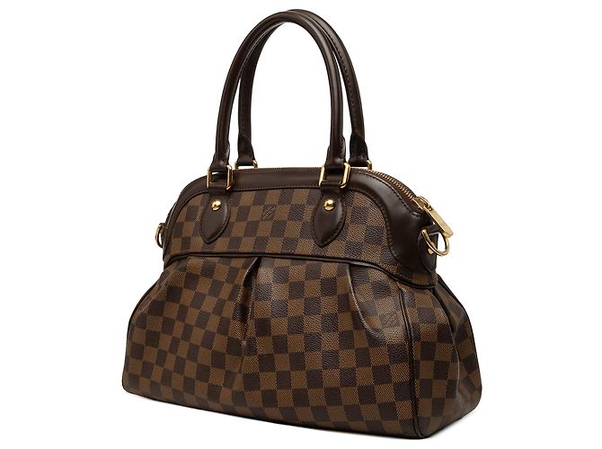Borsa Satchel Louis Vuitton Damier Ebene Trevi PM Marrone - vista 2