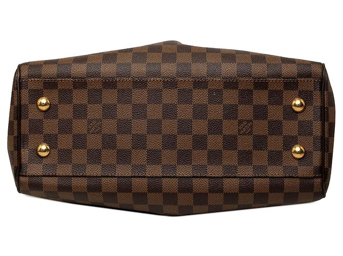 Borsa Satchel Louis Vuitton Damier Ebene Trevi PM Marrone - vista 3