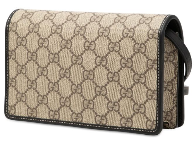 Borsa a tracolla Gucci GG Supreme Web Beige - vista 2