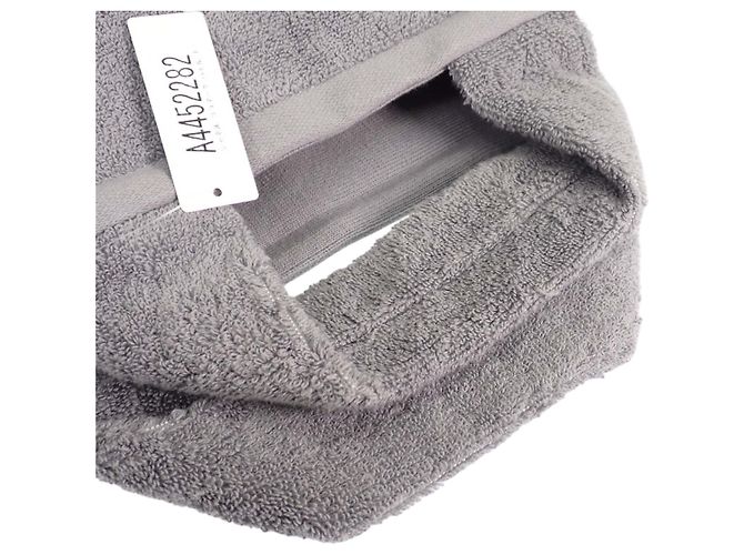 Borsa da spiaggia Chanel CC Terry Cloth Sports Line Grigia Grigio - vista 7
