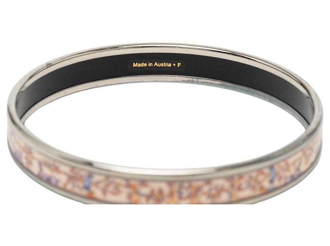 Bracciale rigido Hermès Narrow Enamel Forest Animals Rosa 65 - vista 4
